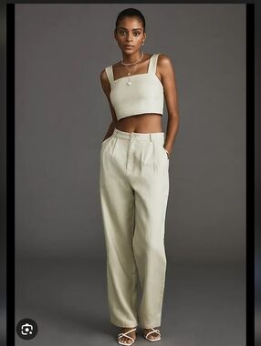 Reformation Olivia Trousers & Crop Top Two Piece Set